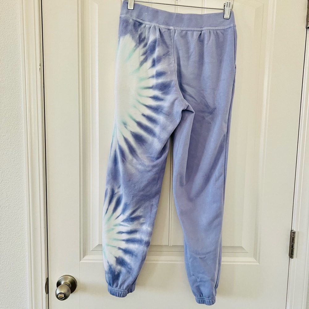 Wildfox Purple & Green Tie Dye Lounge Jersey Knit Jogger Sweatpant w/Pockets! XS - Picture 5 of 7